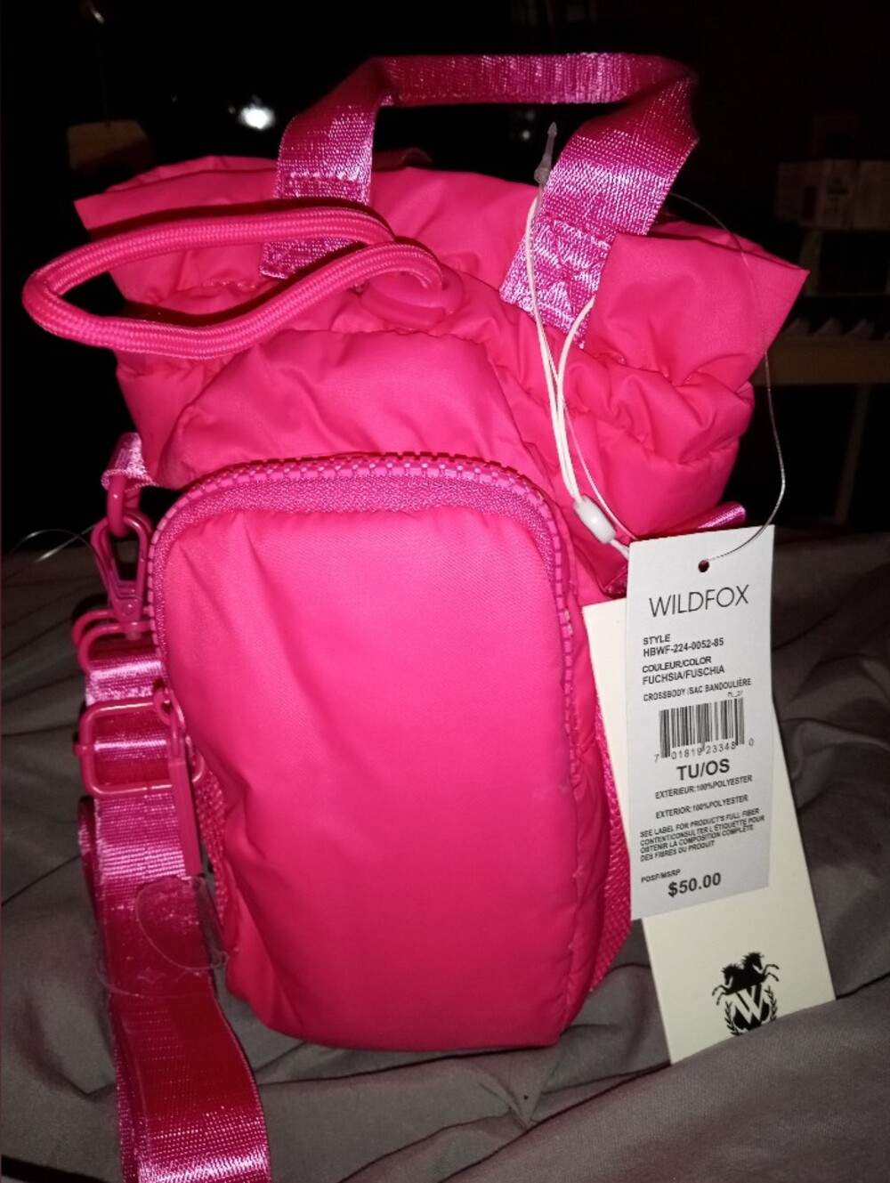 Wildfox Hot Pink Puffer Crossbody Bag OFFERS WELCOME